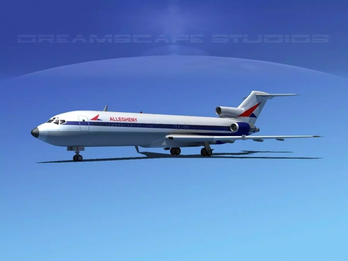 Boeing 727-200 Allegheny 3D model