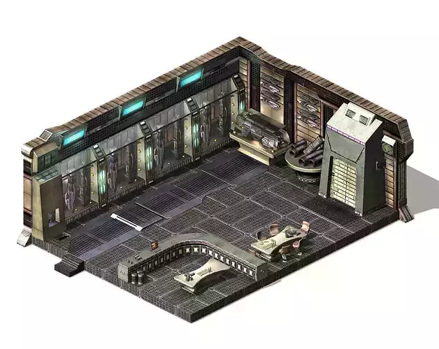 Future city - arsenal interior 3D model
