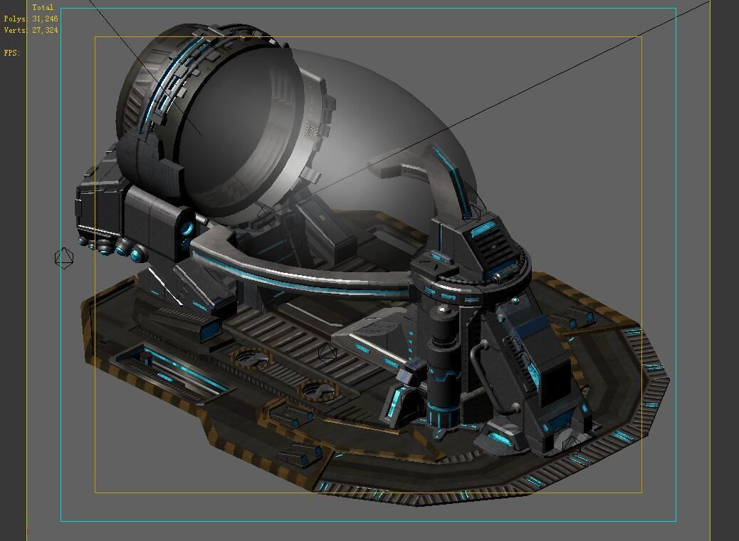 Future world - time-of-flight transmitter 3D model_1