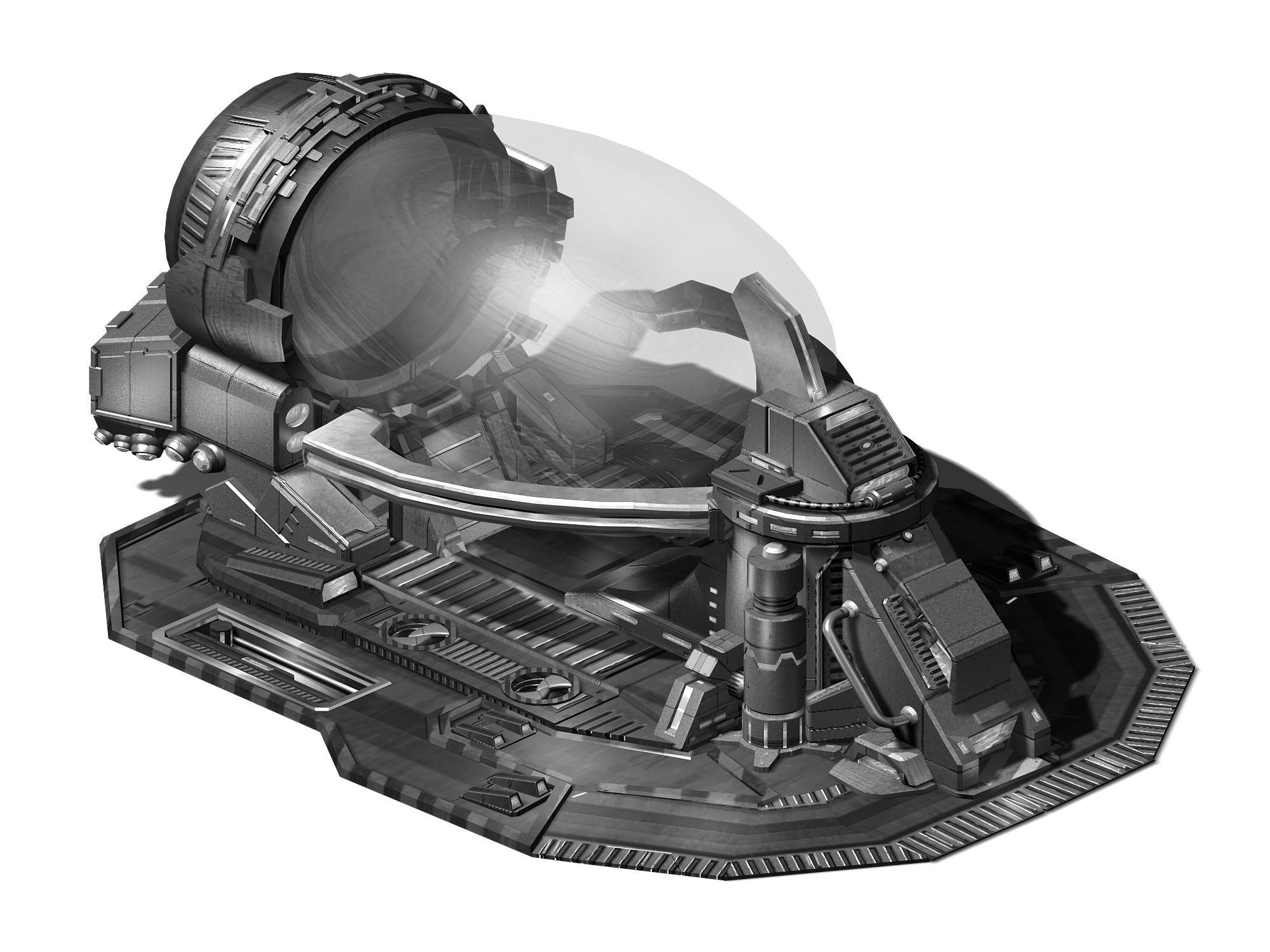 Future world - time-of-flight transmitter 3D model_4