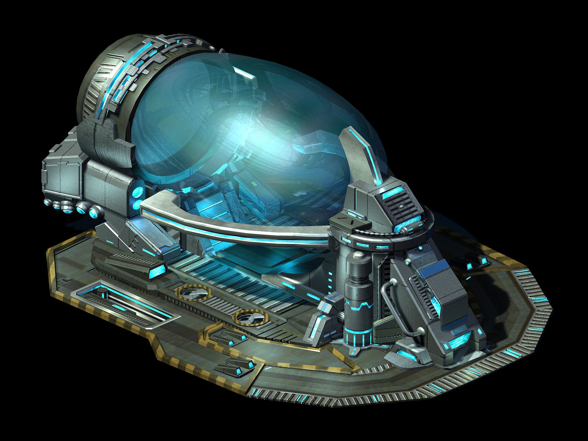 Future world - time-of-flight transmitter 3D model_2