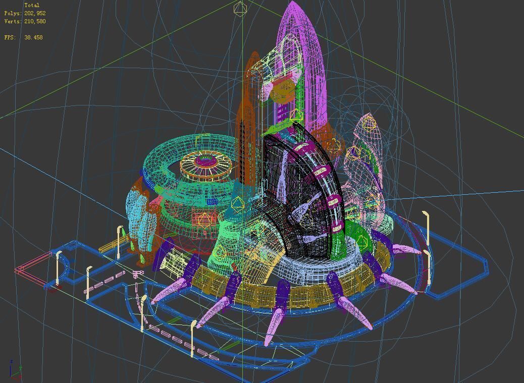 Future World - City Center 3D model_3