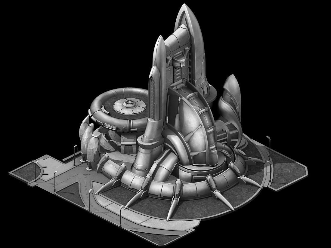 Future World - City Center 3D model_4