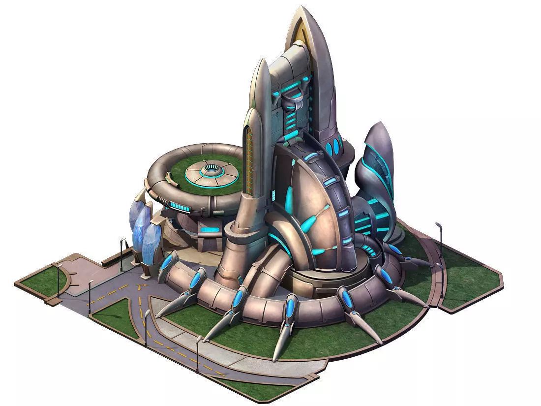 Future World - City Center 3D model_0