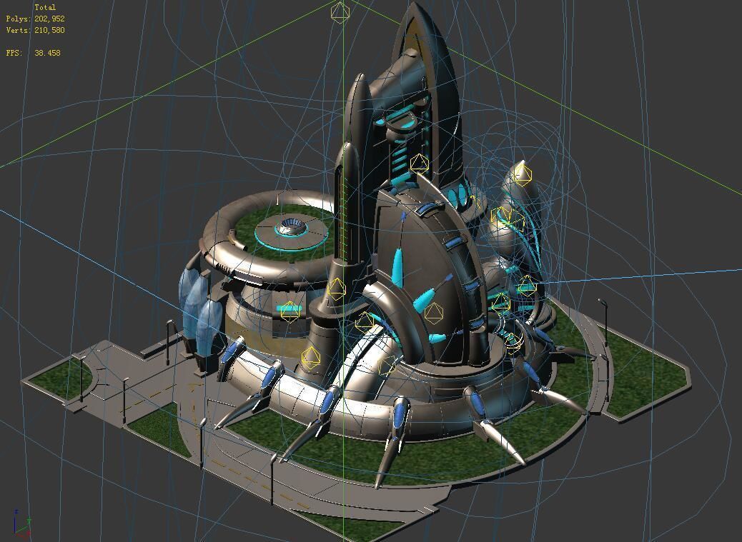 Future World - City Center 3D model_2