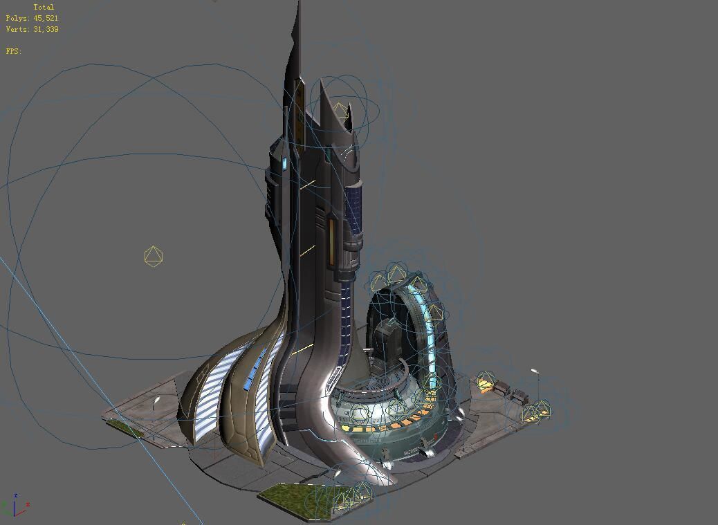 Future world - power system 3D model_1