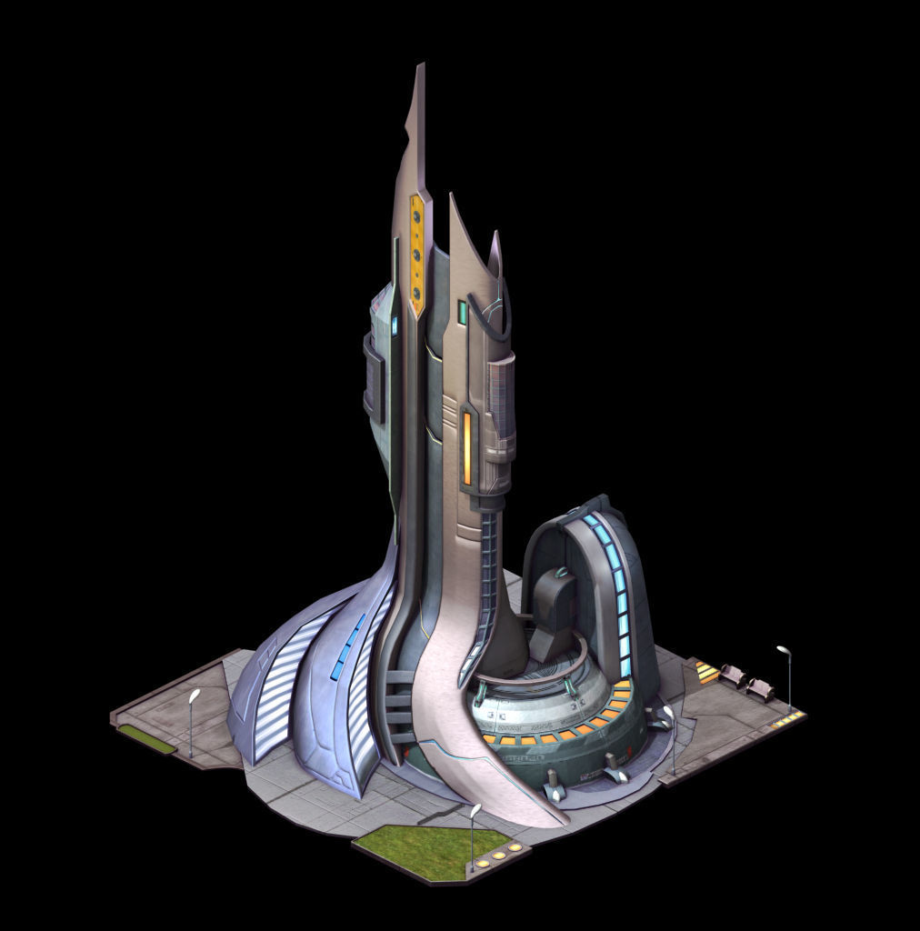 Future world - power system 3D model_2