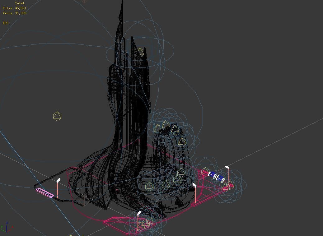 Future world - power system 3D model_3