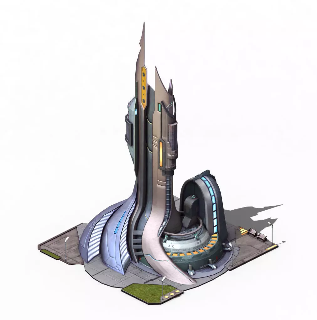 Future world - power system 3D model_0