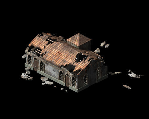 Future World - Ruins 01 3D model_4