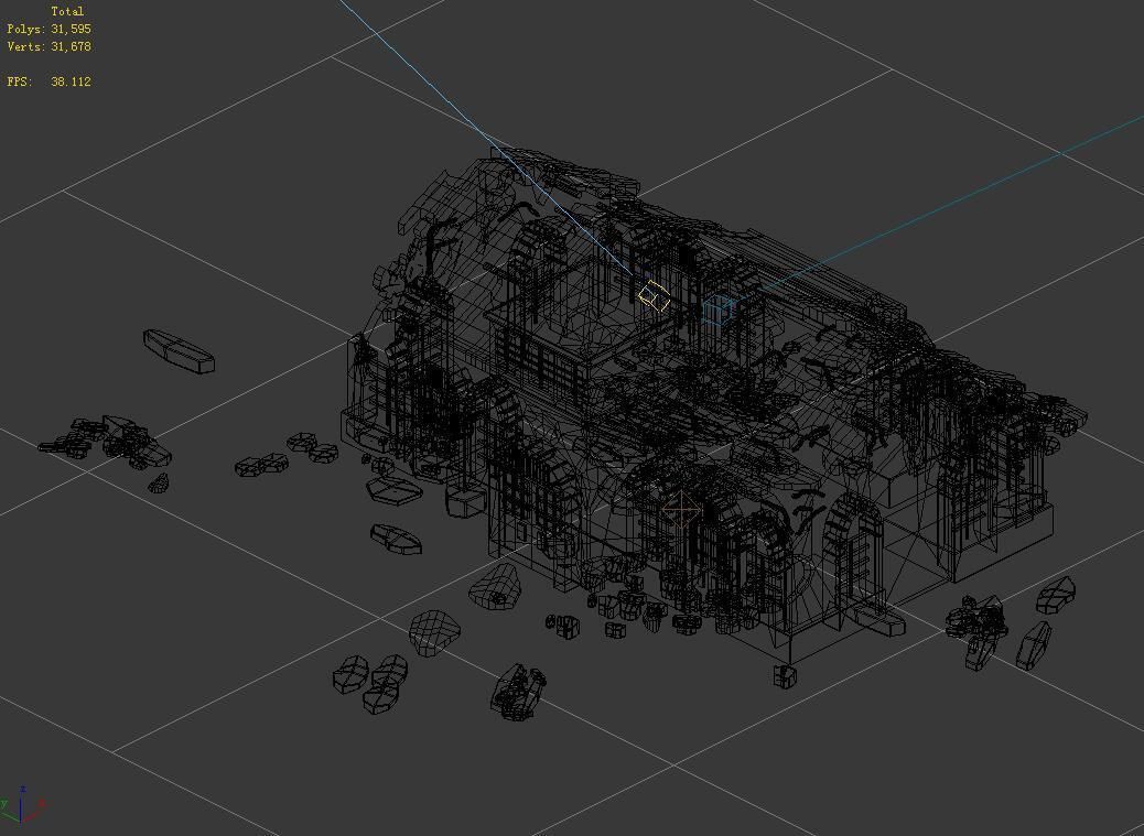 Future World - Ruins 01 3D model_6