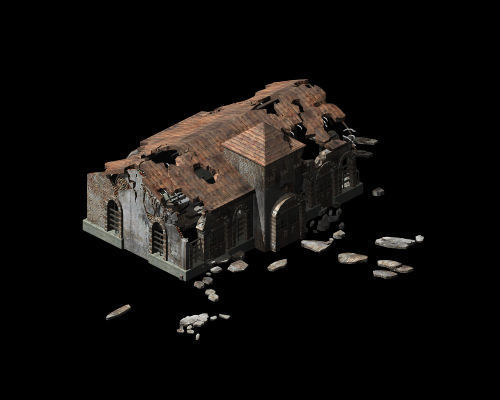 Future World - Ruins 01 3D model_2