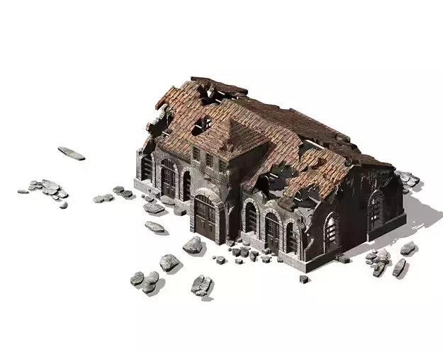 Future World - Ruins 01 3D model