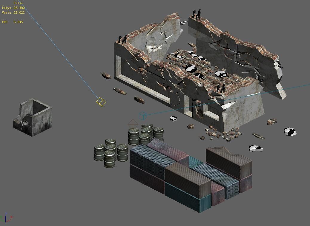 Future World - Ruins 02 3D model_4