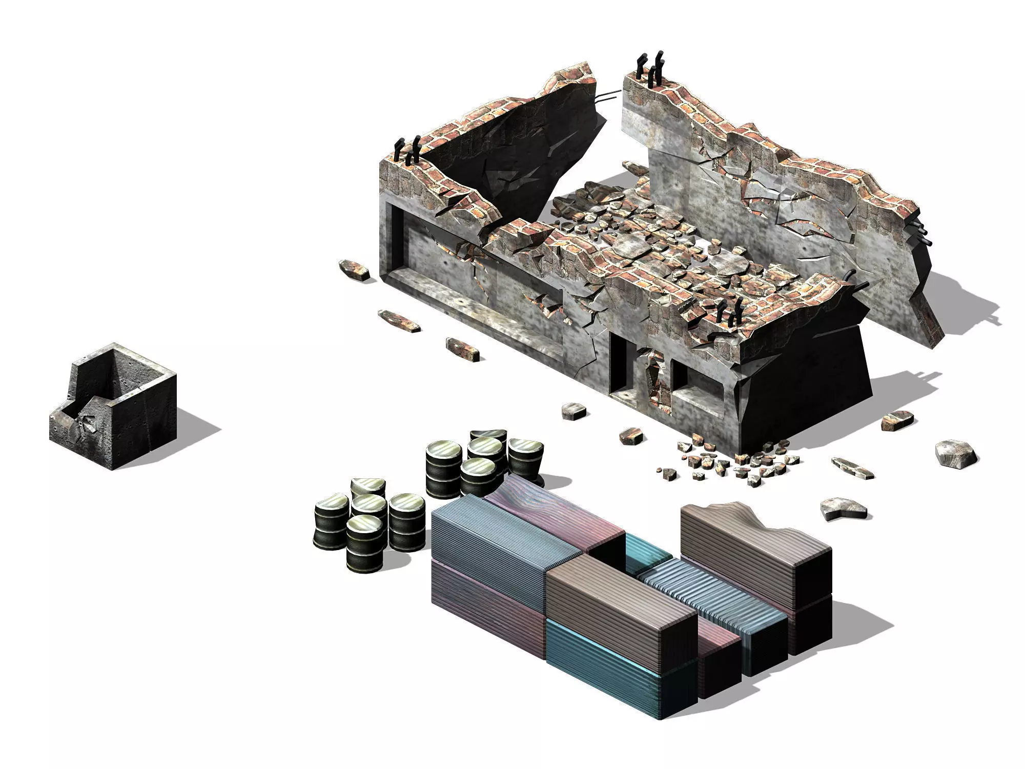 Future World - Ruins 02 3D model_0