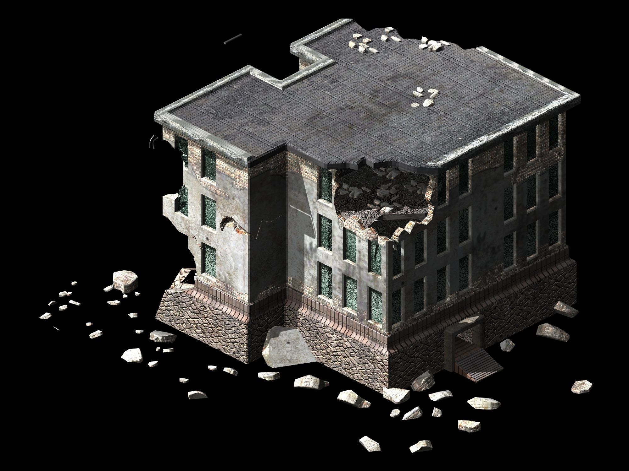 Future World - Ruins 03 3D model_4