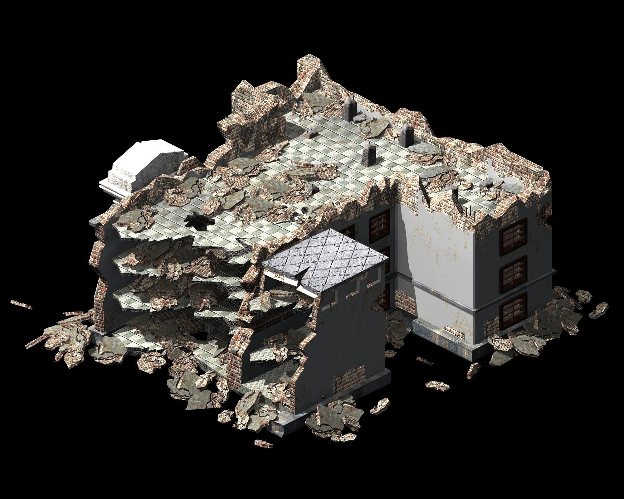 Future World - Ruins 04 3D model_5