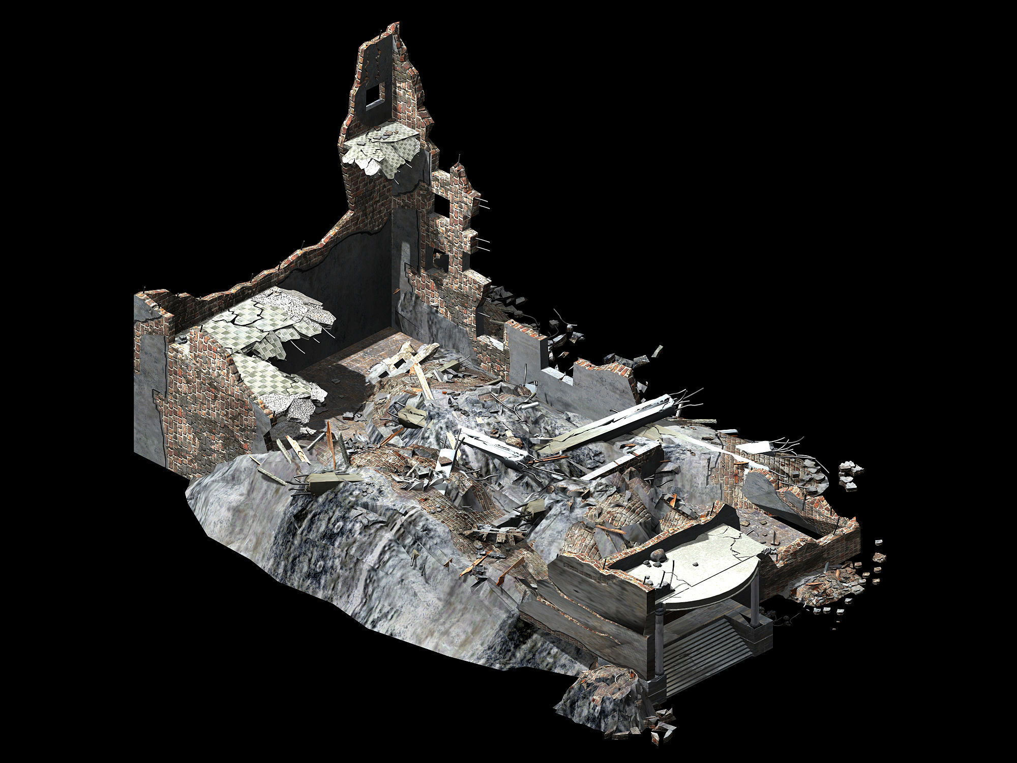 Future World - Ruins 06 3D model_5