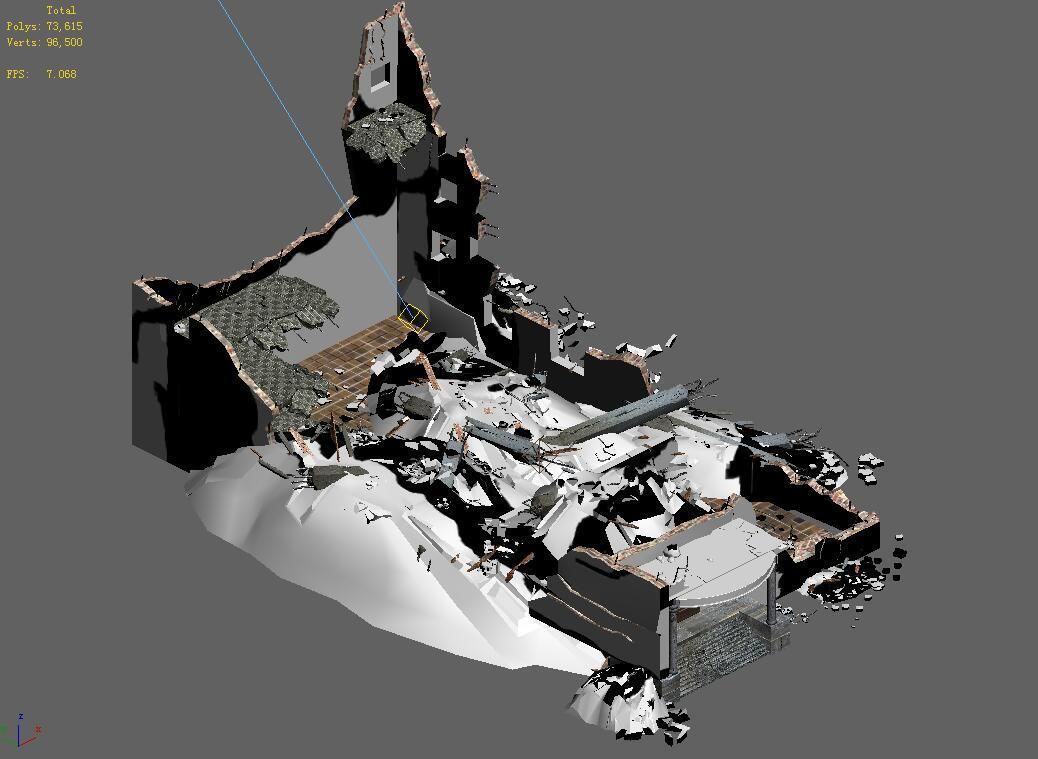 Future World - Ruins 06 3D model_1