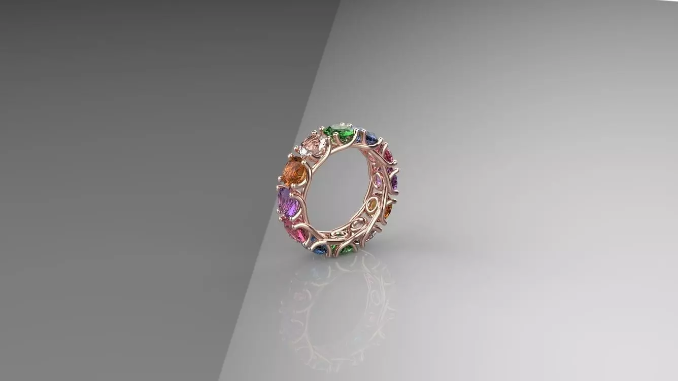 ANELLO BRILLANTI O PIETRE PREZIOSE 3D print model