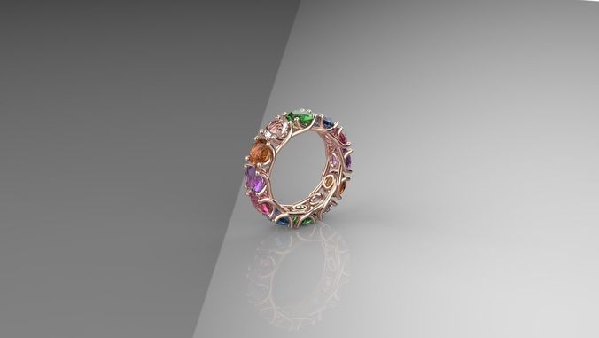 ANELLO BRILLANTI O PIETRE PREZIOSE 3D print model