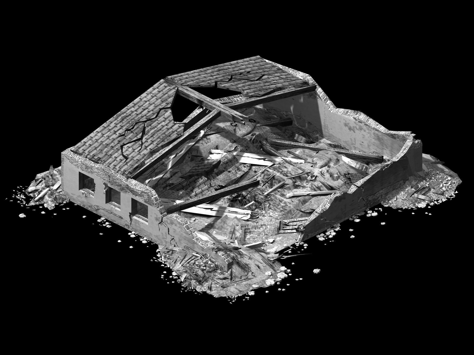 Future World - Ruins 07 3D model_4