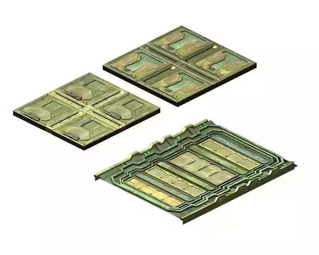 Future World - Ruins Ground 01 3D model