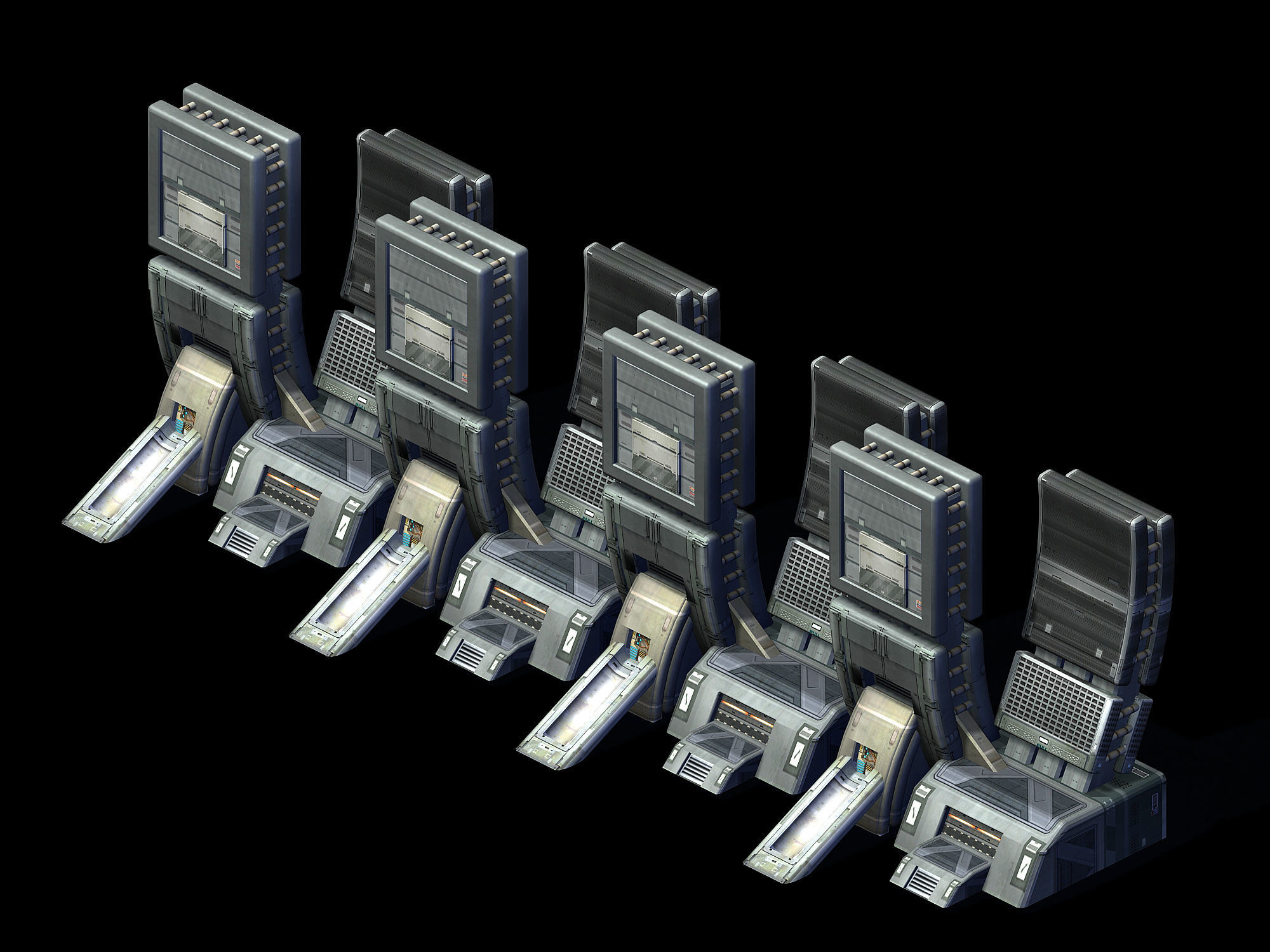 Future World - Wall 01 3D model_3