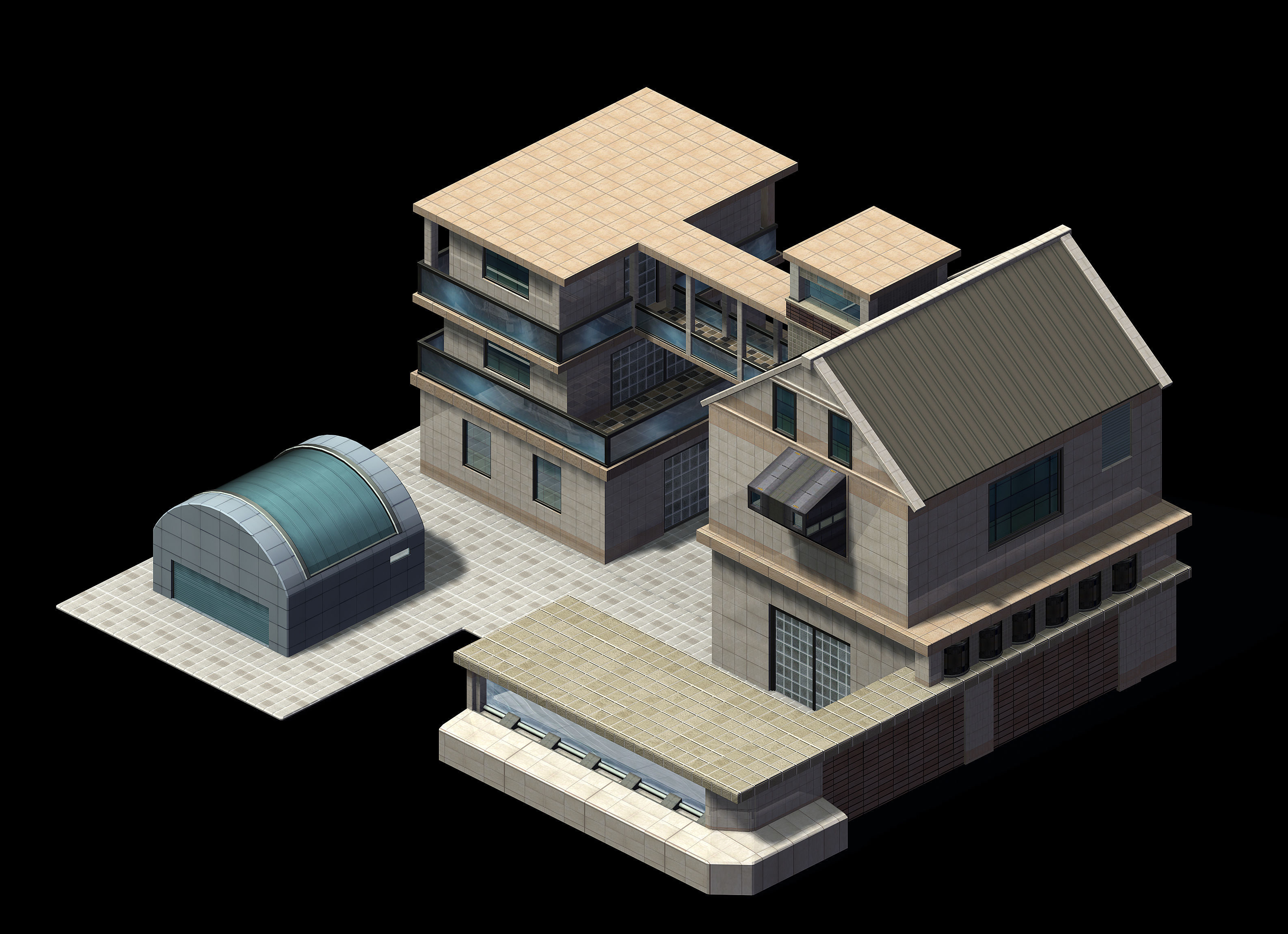 Future world - factory 3D model_3