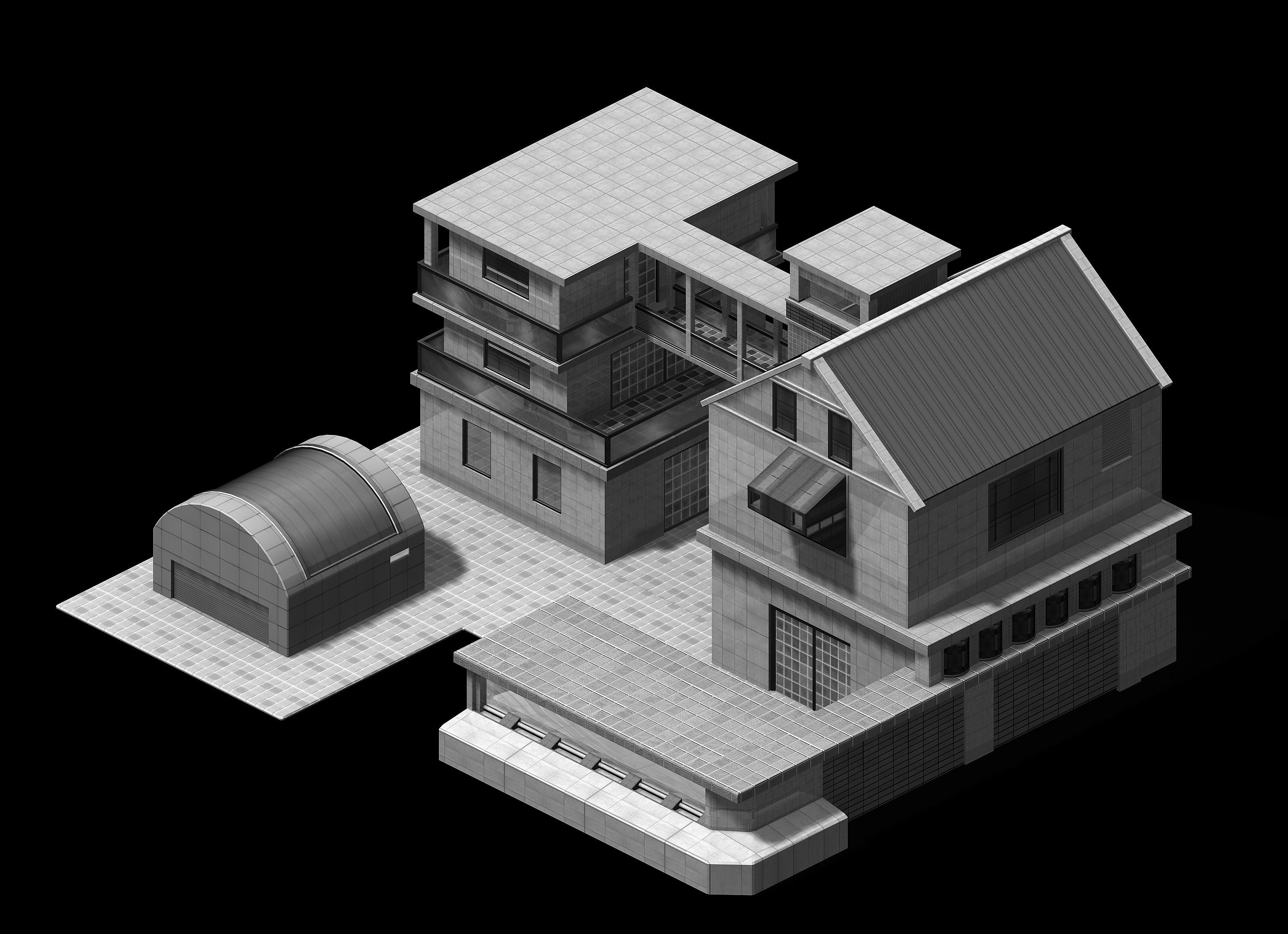 Future world - factory 3D model_4