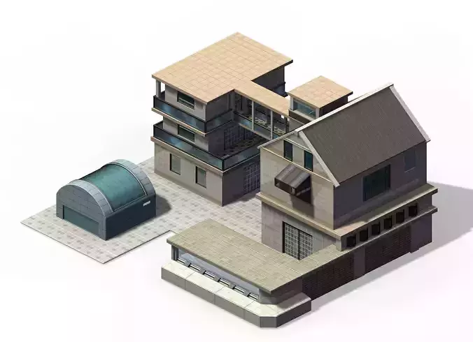 Future world - factory 3D model