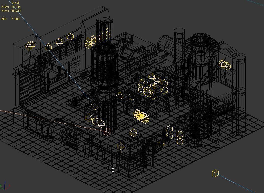 Future world - factory - indoor 3D model_2