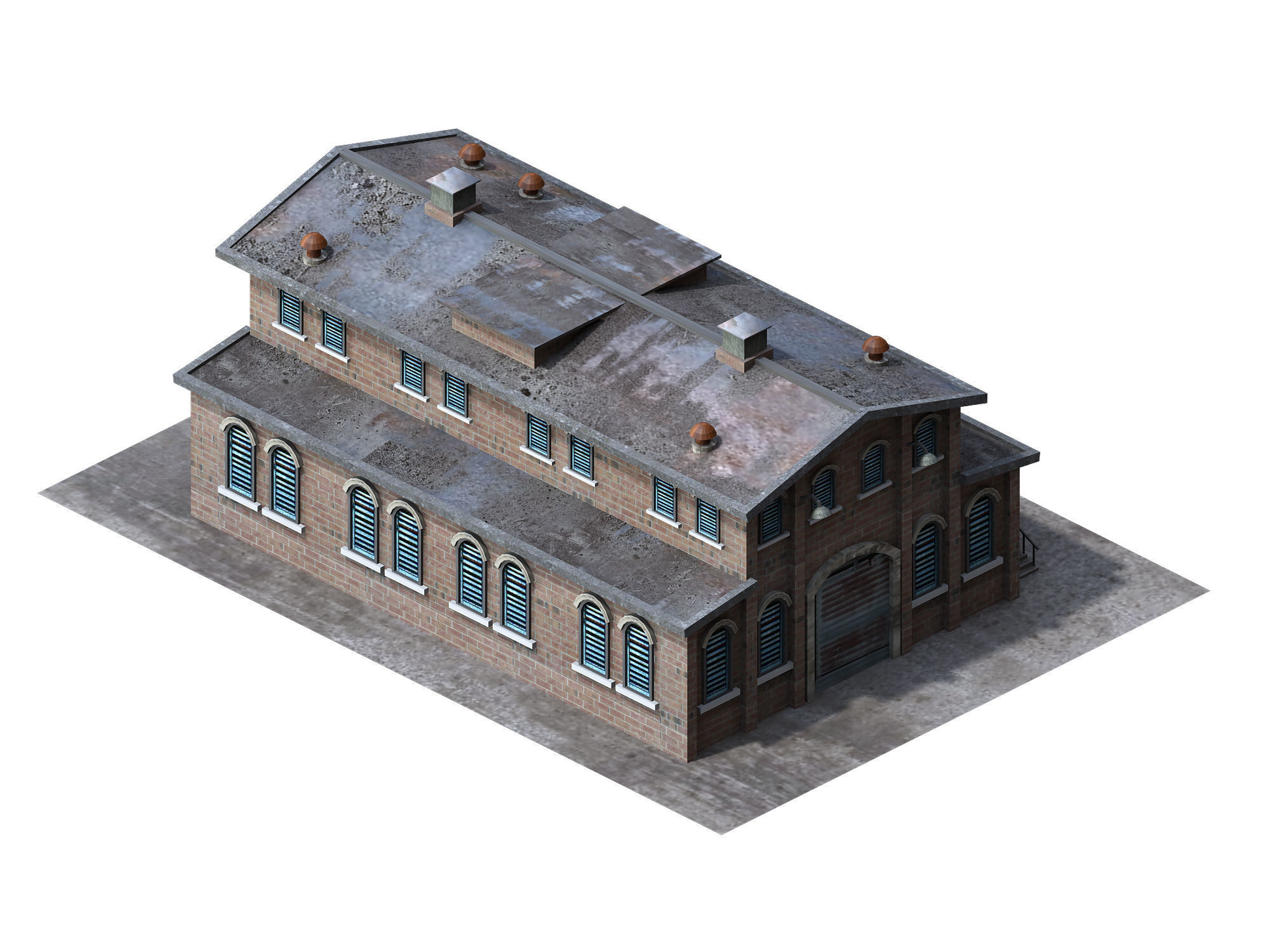 Future World - Industrial Zone 02 3D model_6