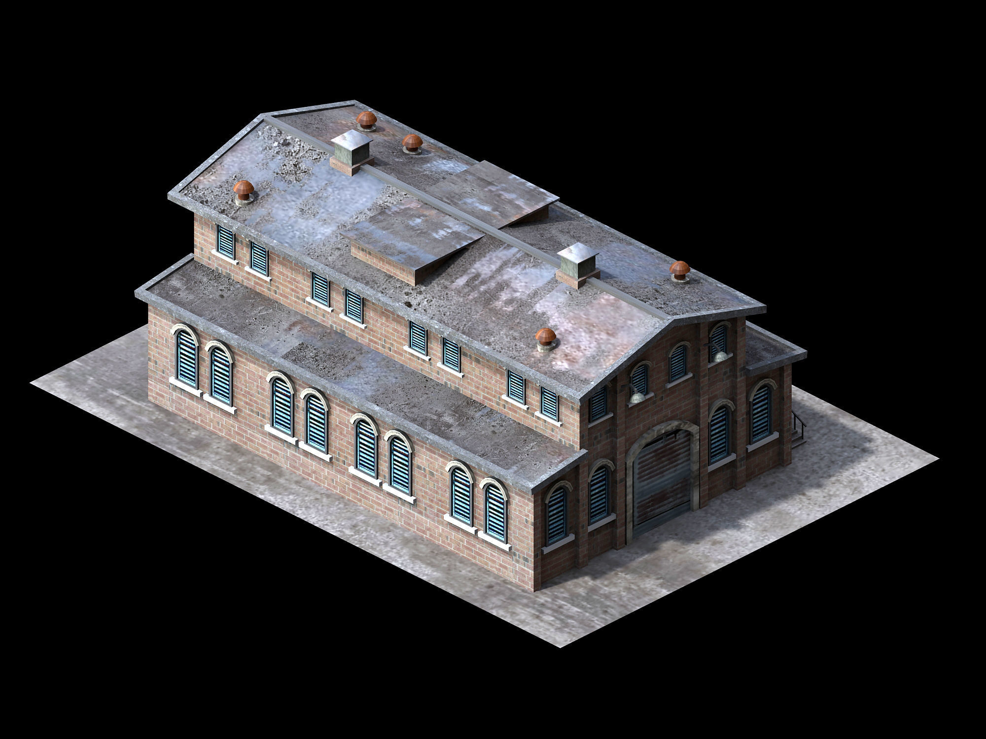 Future World - Industrial Zone 02 3D model_4