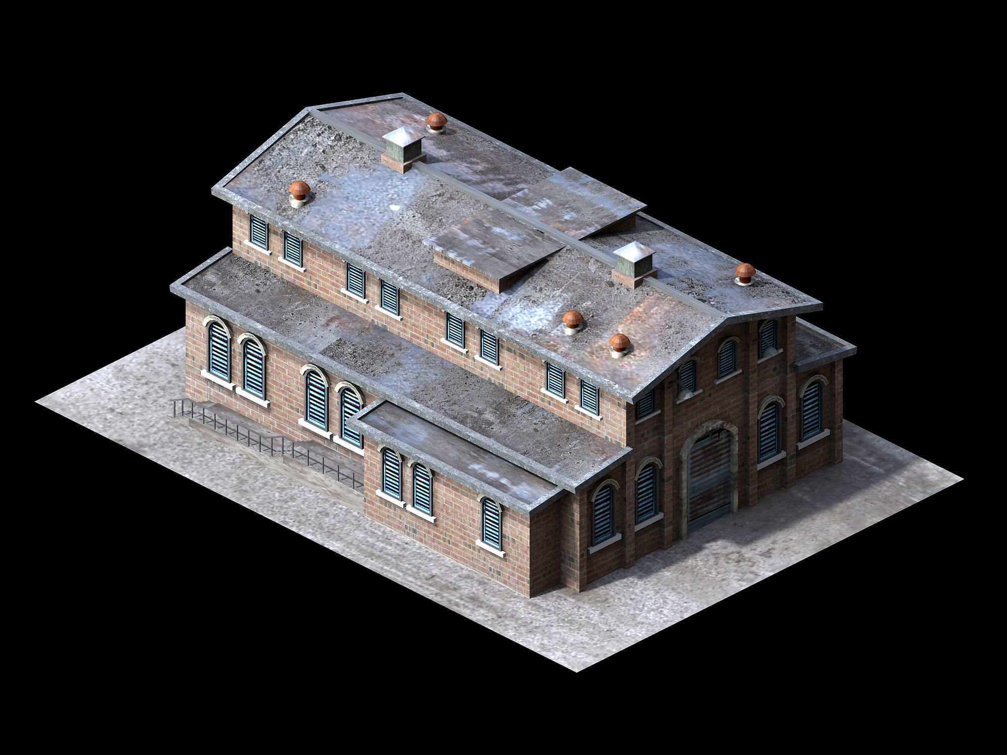 Future World - Industrial Zone 02 3D model_1