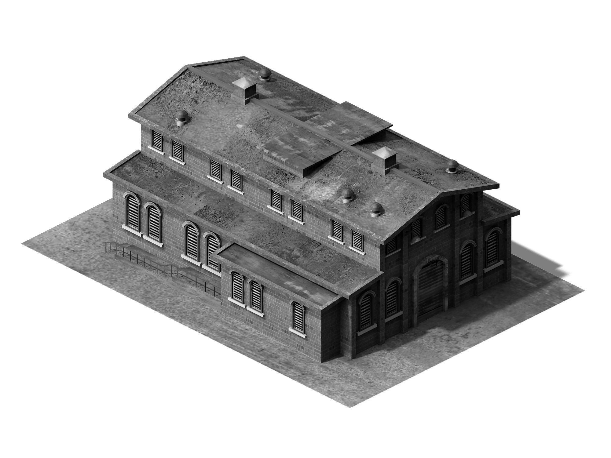 Future World - Industrial Zone 02 3D model_5