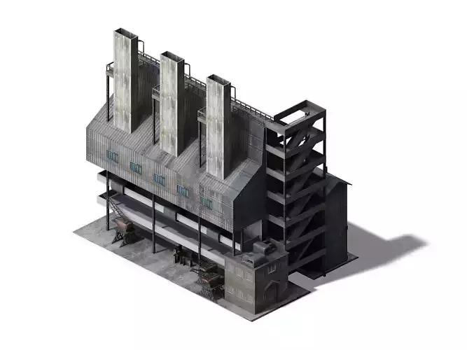 Future World - Industrial Area 03 3D model