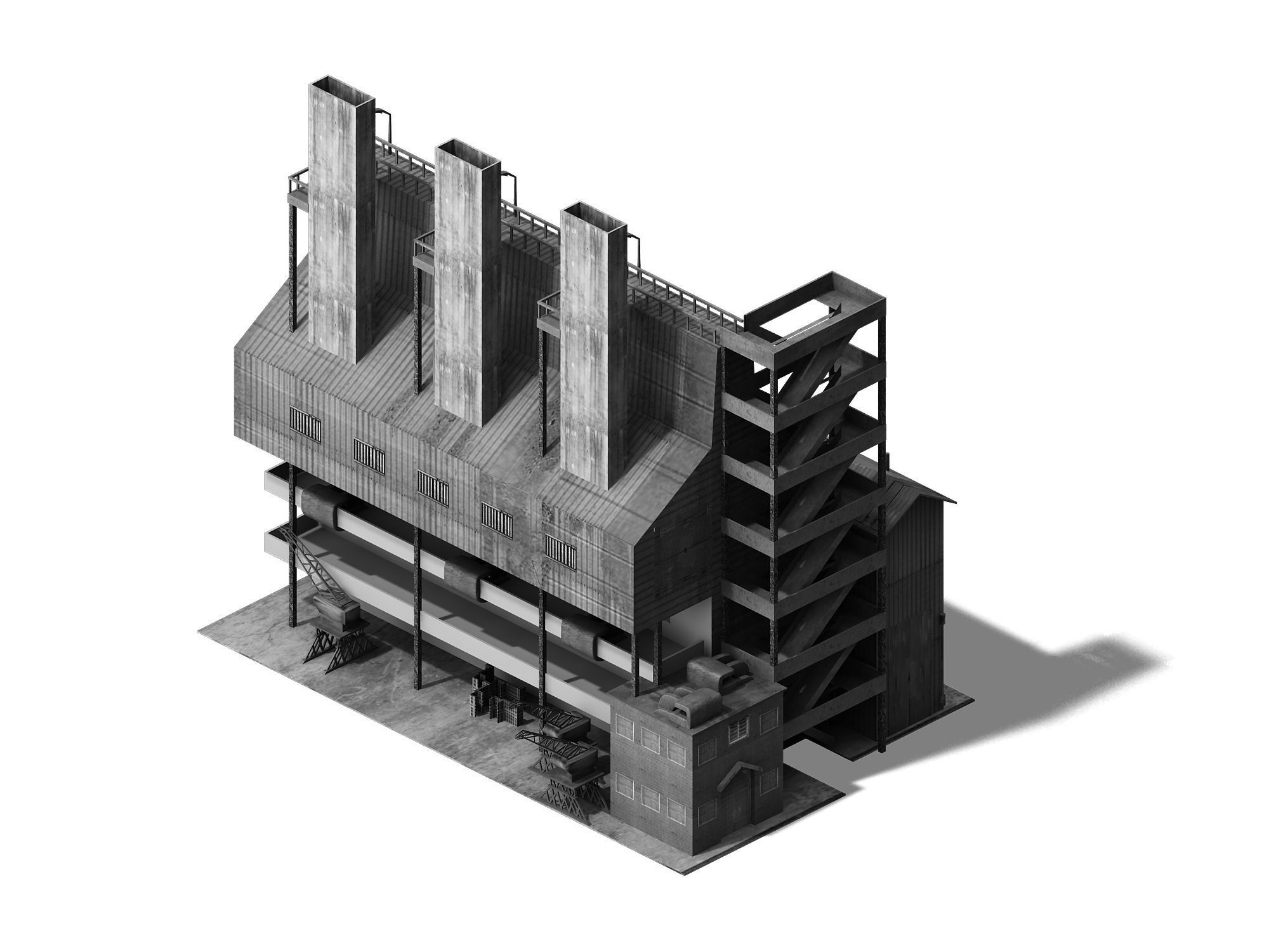 Future World - Industrial Area 03 3D model_4