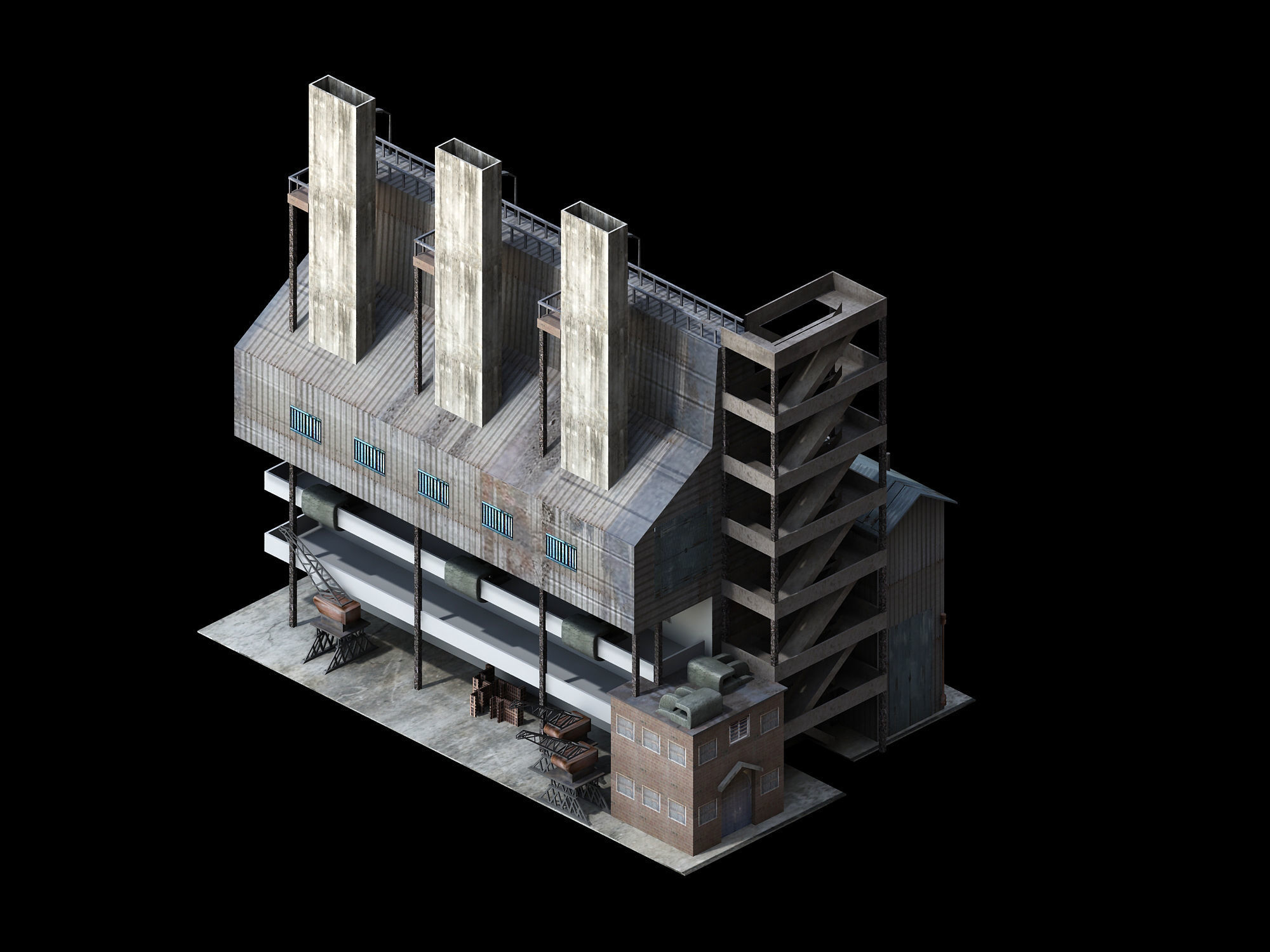 Future World - Industrial Area 03 3D model_5