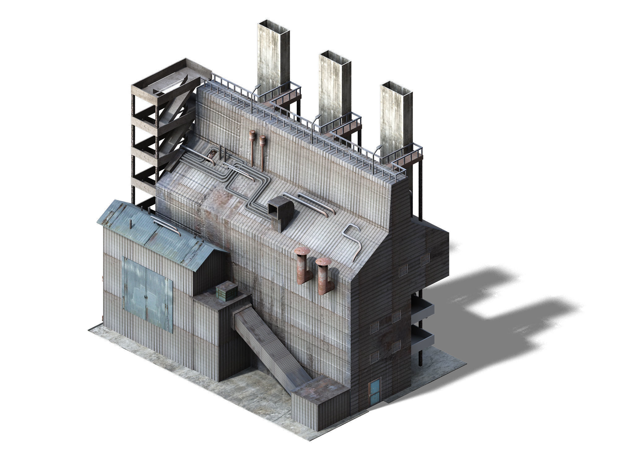 Future World - Industrial Area 03 3D model_6