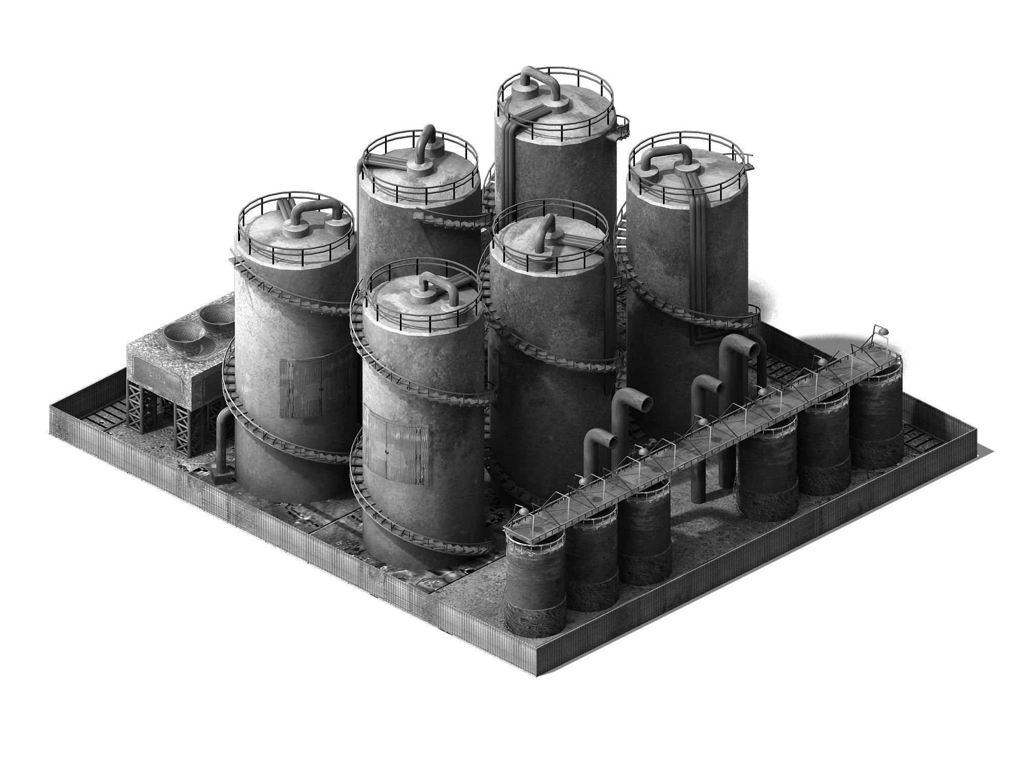 Future World - Industrial Area 04 3D model_4