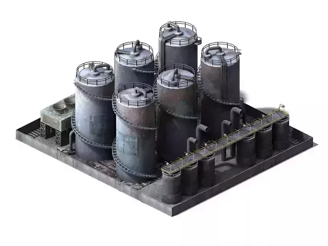 Future World - Industrial Area 04 3D model