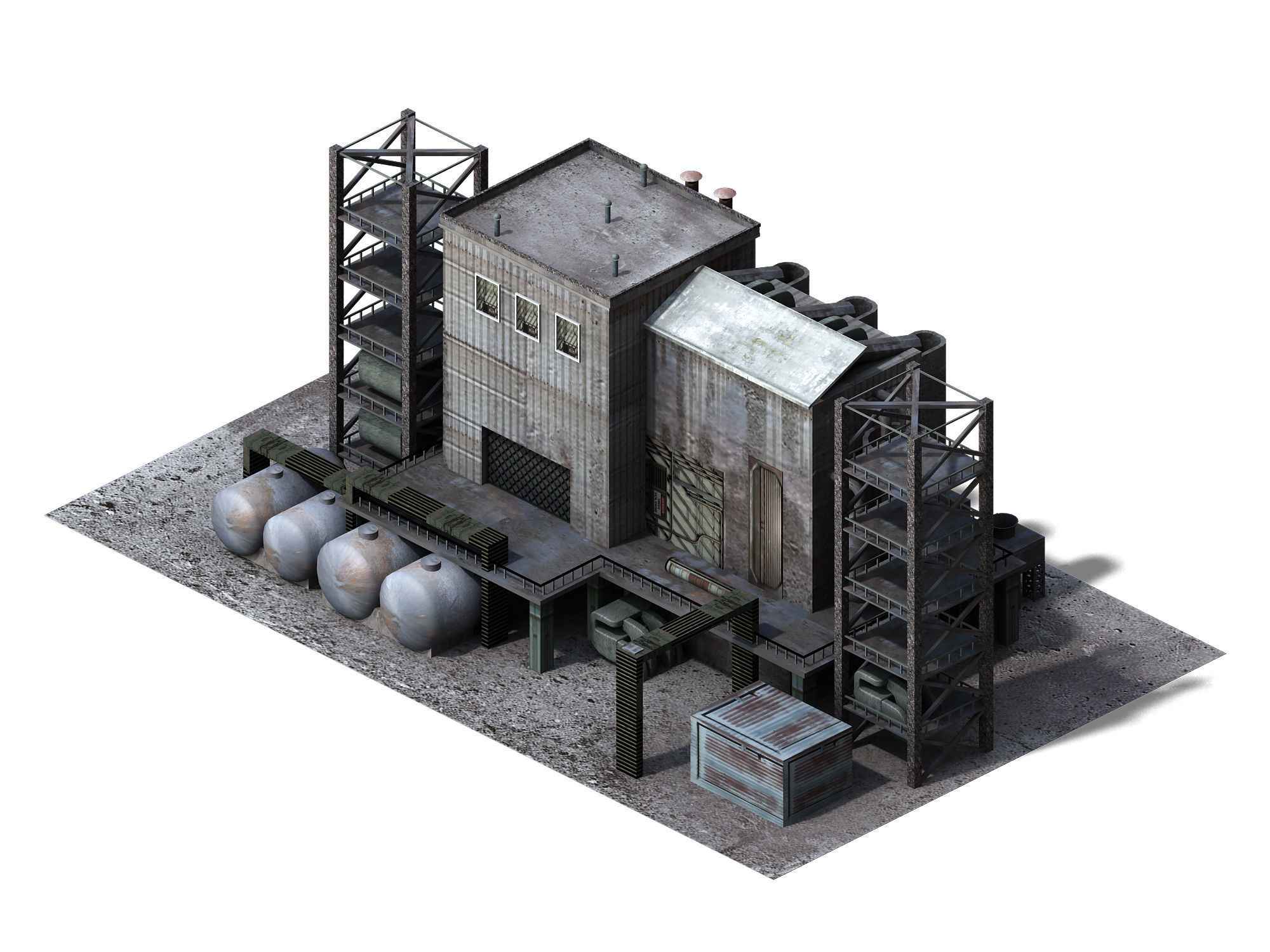 Future World - Industrial Zone 05 3D model_6