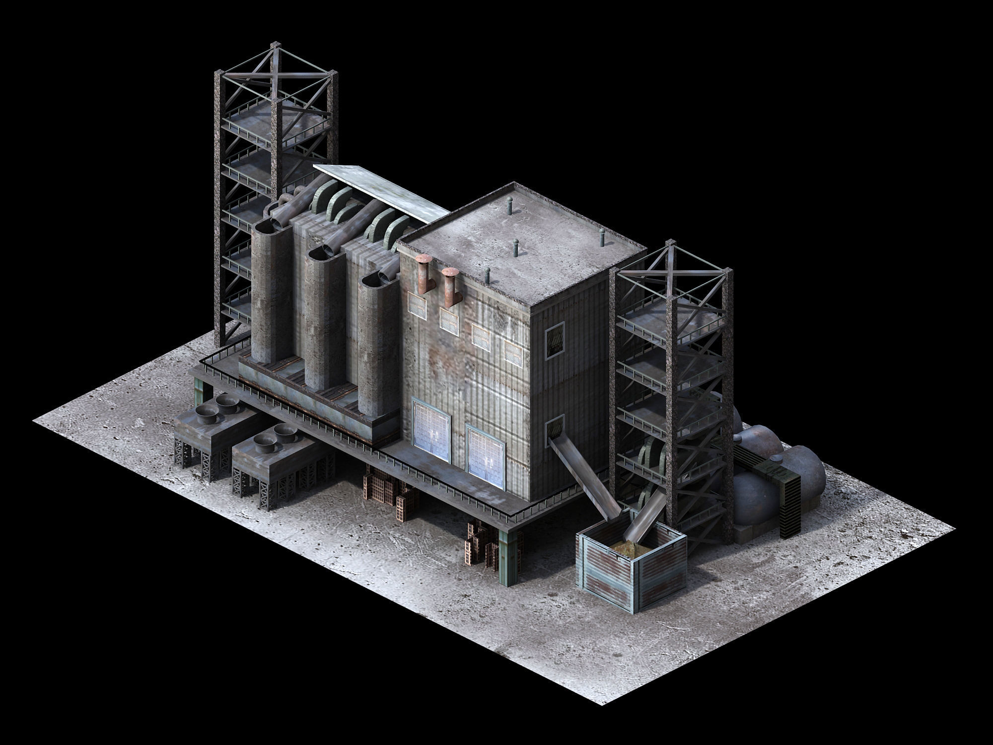 Future World - Industrial Zone 05 3D model_5