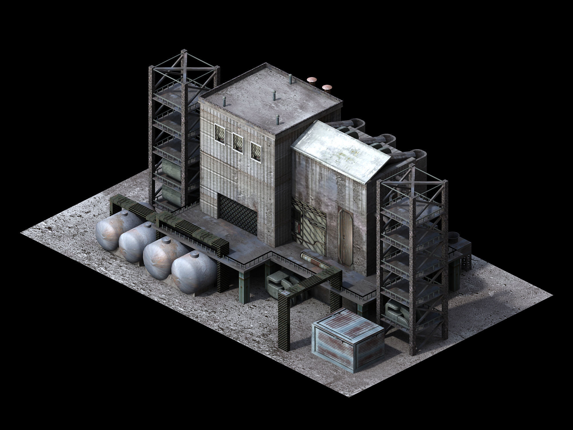 Future World - Industrial Zone 05 3D model_2