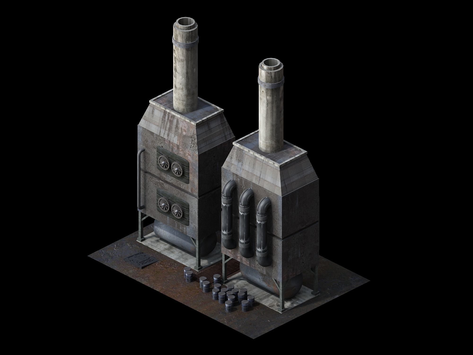 Future World - Industrial Area 06 3D model_4