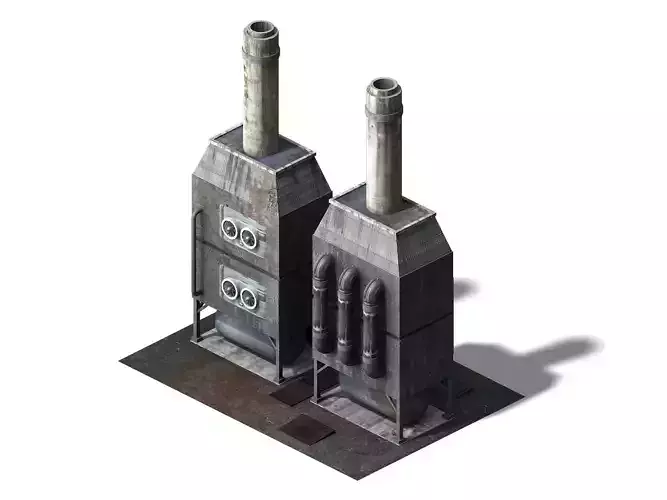 Future World - Industrial Area 06 3D model