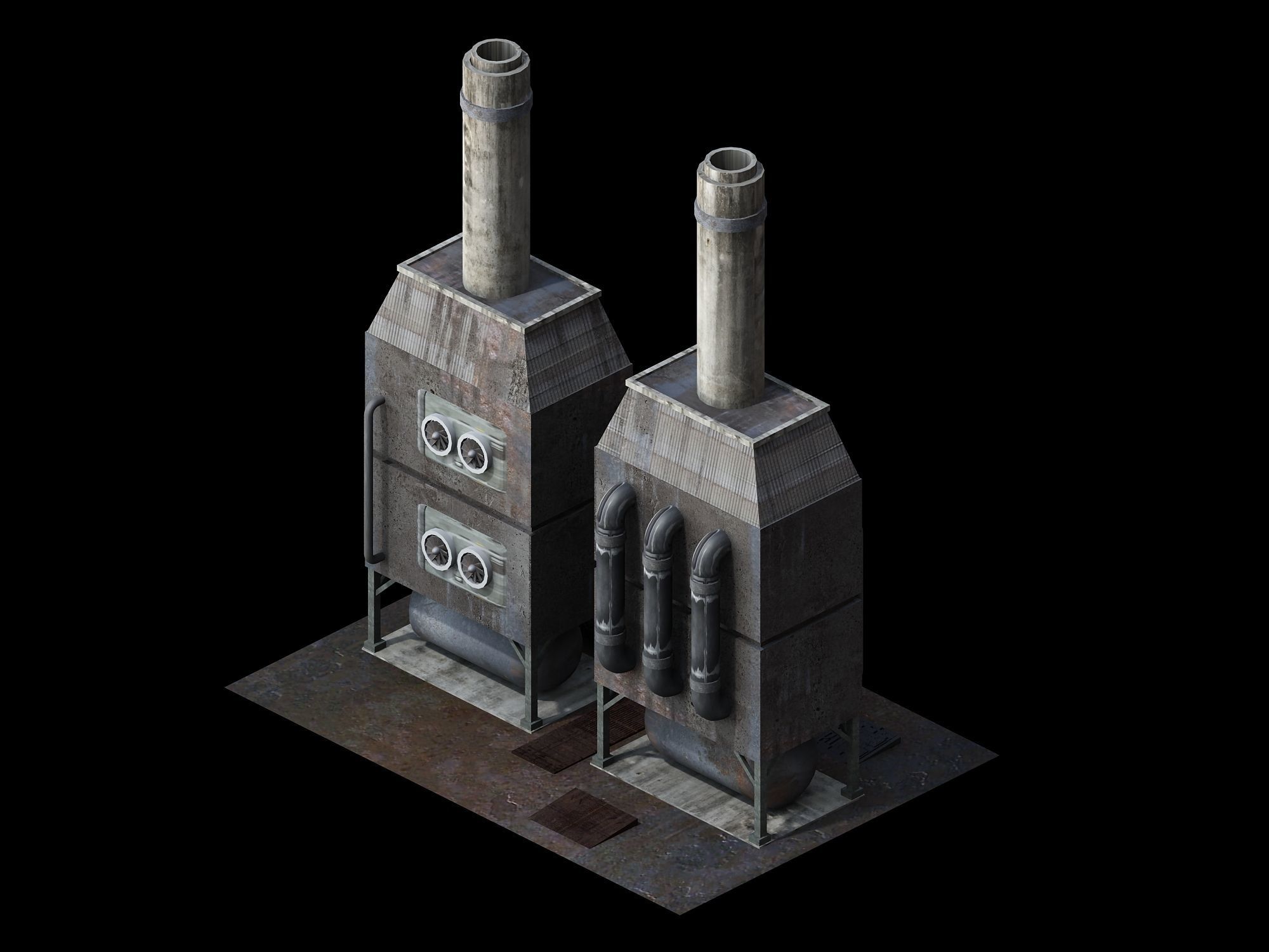 Future World - Industrial Area 06 3D model_5