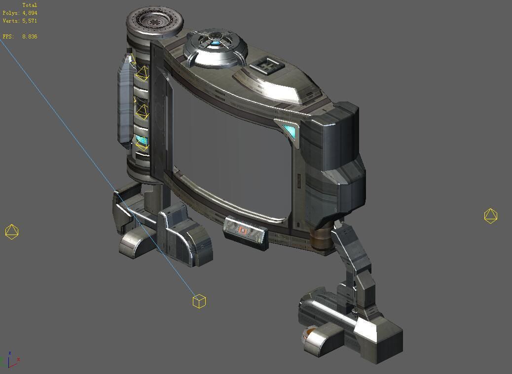 Future World - Advertising Sign 01 3D model_2