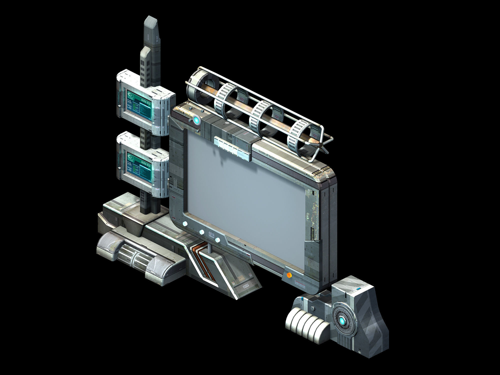 Future World - Advertising Sign 02 3D model_4